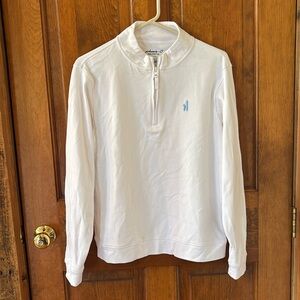JohnnieO Quarter Zip, White, Like New, Boys L
